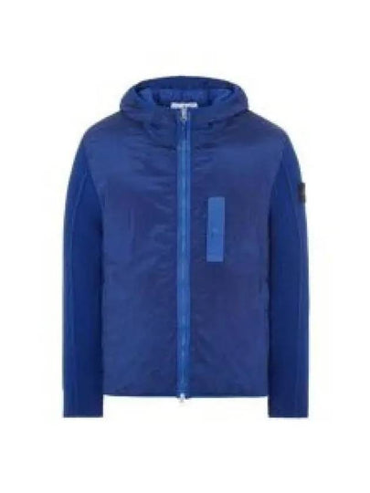 PrimaLoft-TC Knit Nylon Zip Up Hoodie Blue - STONE ISLAND - BALAAN 2