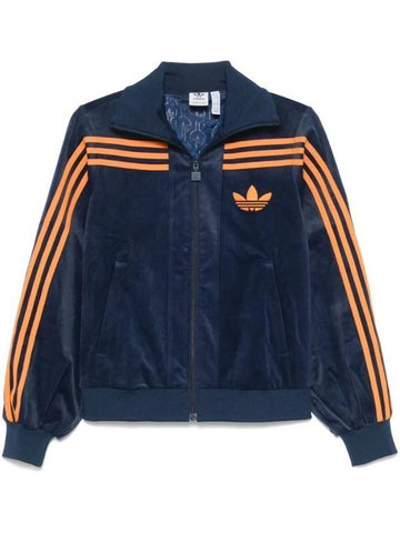 70s Velour Track Jacket Night Indigo - ADIDAS - BALAAN 1