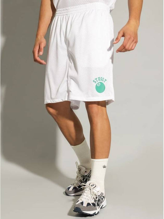 Men's 8-Ball Mesh Shorts White - STUSSY - BALAAN 2