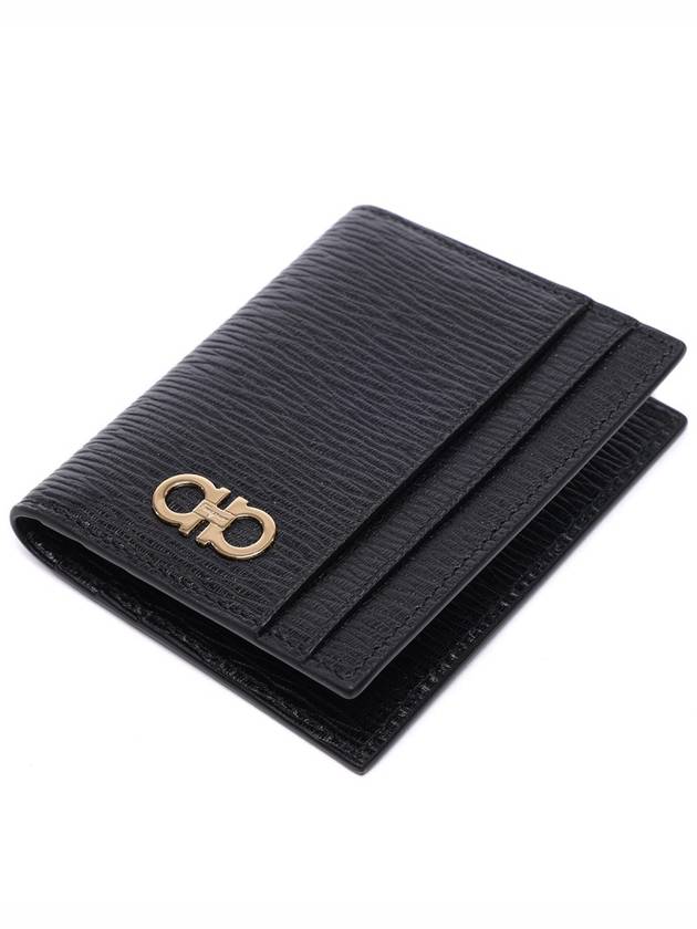 Gancini Card Wallet Black - SALVATORE FERRAGAMO - BALAAN 6