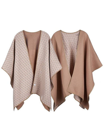 Reversible Gancini Cape 32 7984 TAN 0742465 - SALVATORE FERRAGAMO - BALAAN 1