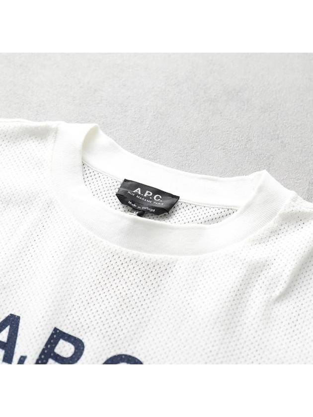 Moran Openwork Short Sleeve T-Shirt White - A.P.C. - BALAAN 5