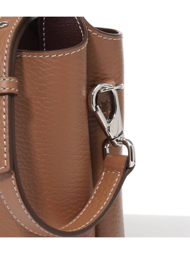 Micro Leather Mini Tote Bag Brown - TOD'S - BALAAN 6