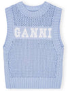 Cotton Rope Vest Poder Blue - GANNI - BALAAN 2