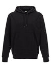 Diagonal Raised Fleece Lens Hoodie Black - CP COMPANY - BALAAN 2