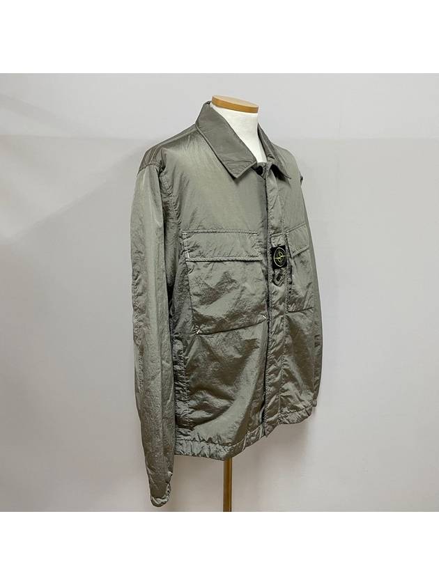 Lightweight Shirt Jacket Silver - STONE ISLAND - BALAAN 3