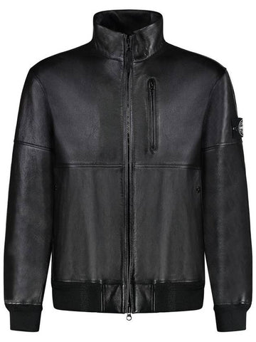 Stone Island Leather Jacket - STONE ISLAND - BALAAN 1