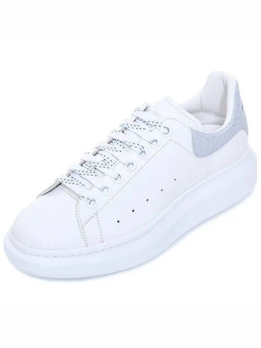 Blue Tab Leather Oversole Low Top Sneakers White - ALEXANDER MCQUEEN - BALAAN 2