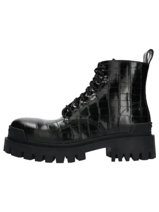 Snake texture biker boots black - BALENCIAGA - BALAAN 1