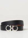 Gancini Buckle Reversible Leather Belt Black - SALVATORE FERRAGAMO - BALAAN 2