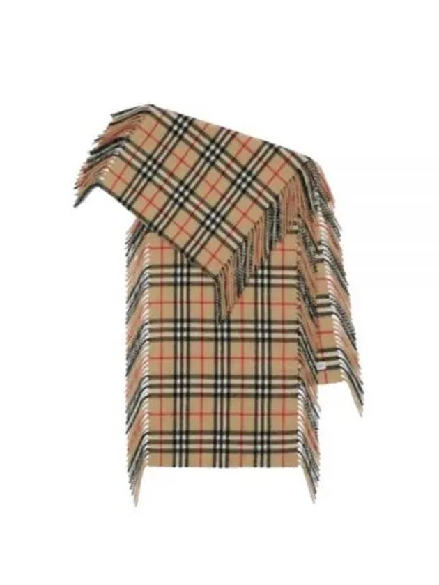 Check Cashmere Scarf Brown - BURBERRY - BALAAN 2