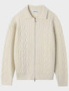 Fisherman Collar Zip-up Knit Cream - INDUST - BALAAN 5