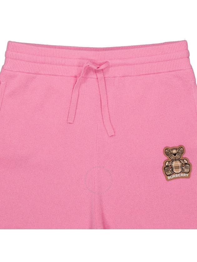 Burberry Girls Bubblegum Pink Cashmere Thomas Bear Sweatpants, Size 12Y - BURBERRY - BALAAN 3