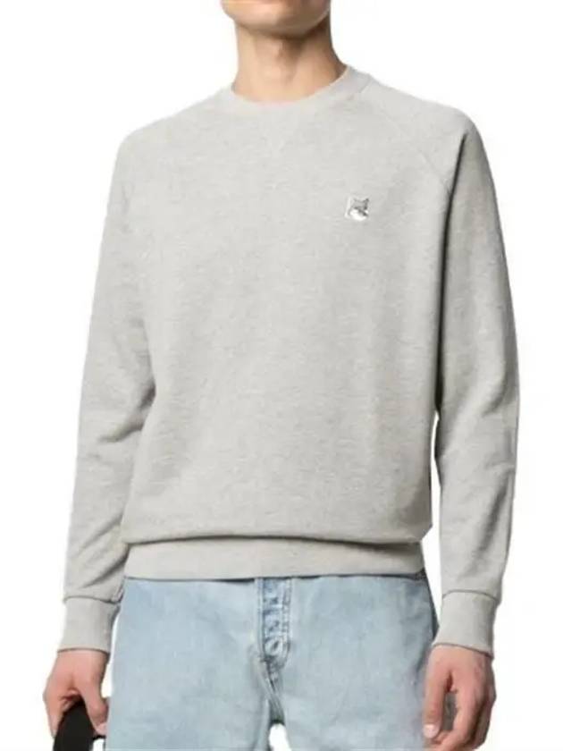 Grey Fox Head Patch Classic Sweatshirt Grey Melange - MAISON KITSUNE - BALAAN 6