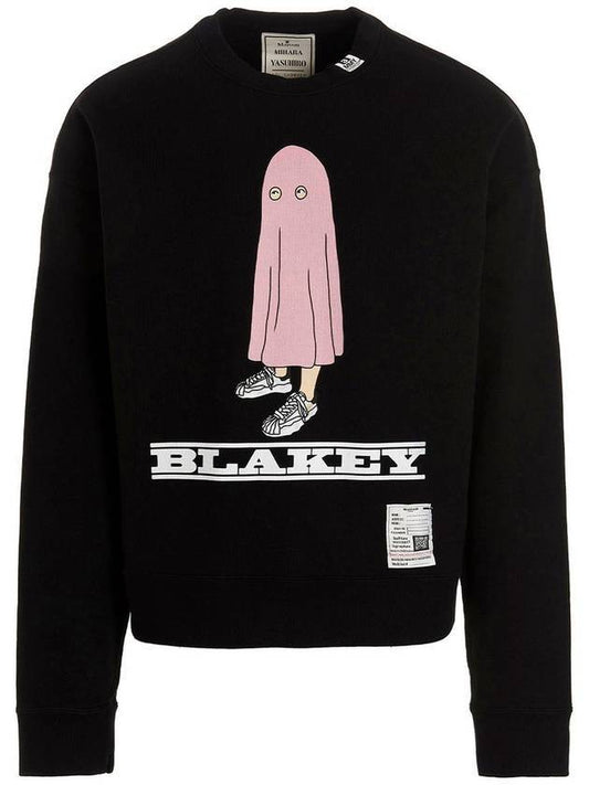 Blakey Print Sweatshirt Black - MAISON MIHARA YASUHIRO - BALAAN 1