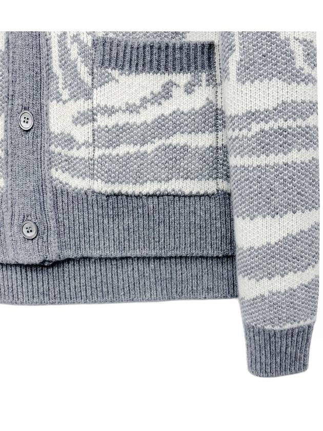 23FW wave pair cardigan MKC481A 055 - THOM BROWNE - BALAAN 4