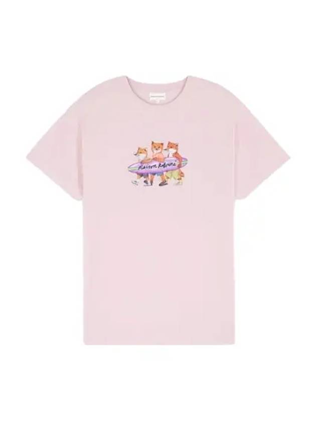 Surfing Foxes Short Sleeve T-shirt Milkshake - MAISON KITSUNE - BALAAN 2