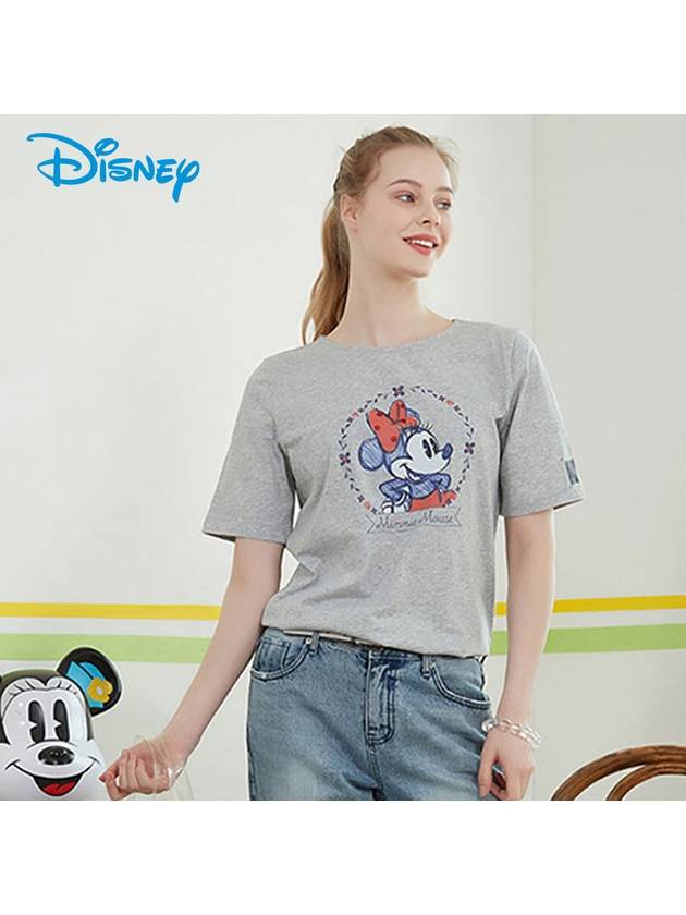 Melange Printing Boat Neck Cotton Short Sleeve Round T-Shirt HL2LTS094 - DISNEY GOLF - BALAAN 2