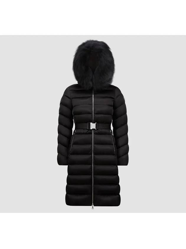 1C00045 59685 999 LEERSIE Fur Hood Buckle Black Long Down Padding - MONCLER - BALAAN 3