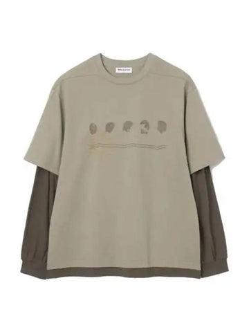 Milo Archive Regular Around Layer Long Sleeve T Shirt Ash Khaki - MILLO ARCHIVE - BALAAN 1