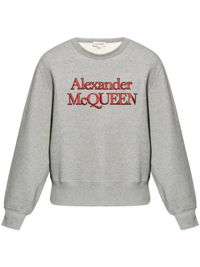 Embroidery Logo Sweatshirt Grey - ALEXANDER MCQUEEN - BALAAN 2