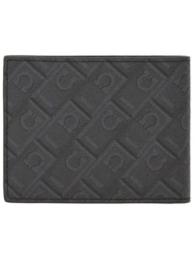 Monogram Half Wallet Black - SALVATORE FERRAGAMO - BALAAN 4