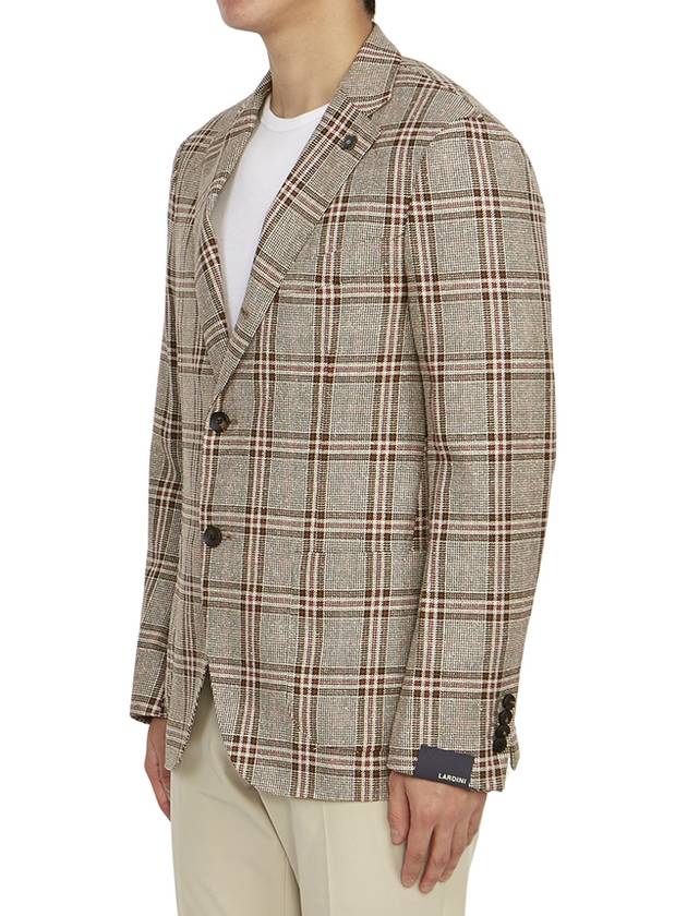 Men's Check Jacket Brown - RVR LARDINI - BALAAN 3