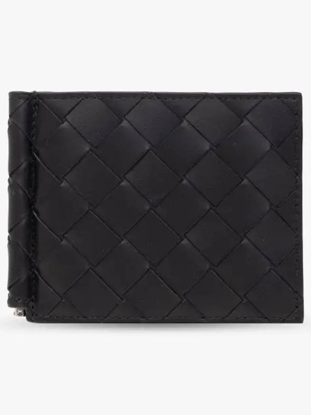 Intrecciato Money Clip Half Wallet Black - BOTTEGA VENETA - BALAAN 2