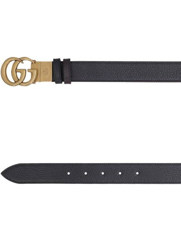 Double G Buckle Reversible Belt Black - GUCCI - BALAAN 4