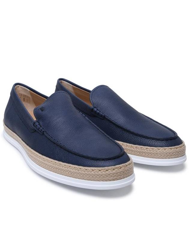 Stamping Monogram Leather Loafers Navy - TOD'S - BALAAN 3