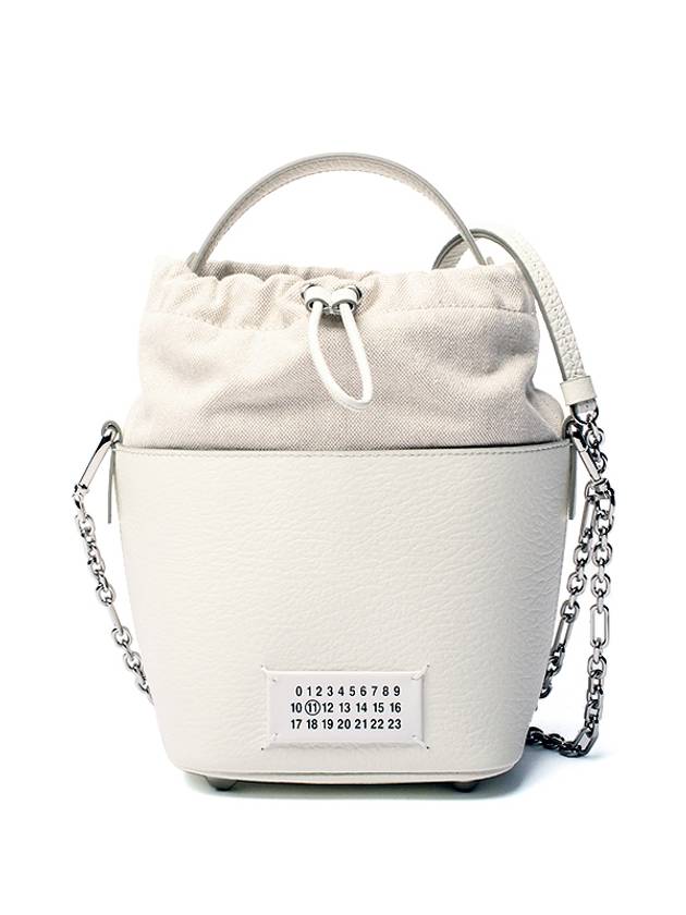 5AC Number Logo Texture Leather Bucket Bag Ivory - MAISON MARGIELA - BALAAN 2