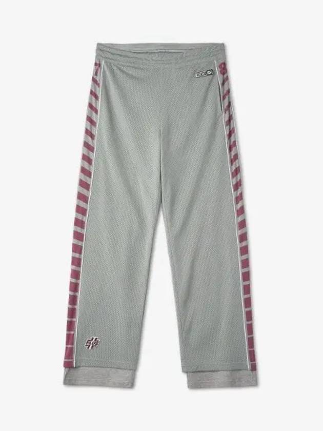 Logo Patch Perforated Track Pants Grey - DIESEL - BALAAN 2