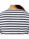 Women's Meridame II Striped Long Sleeve T-Shirt Neige Marine - SAINT JAMES - BALAAN 8