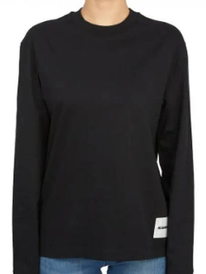 Women's Organic Cotton Long Sleeve T Shirt 3 Pack Black - JIL SANDER - BALAAN 2