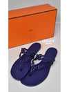 Island Chandal Jelly Rubber Shoes Sandals Slippers Blue 37 H241051Z - HERMES - BALAAN 3