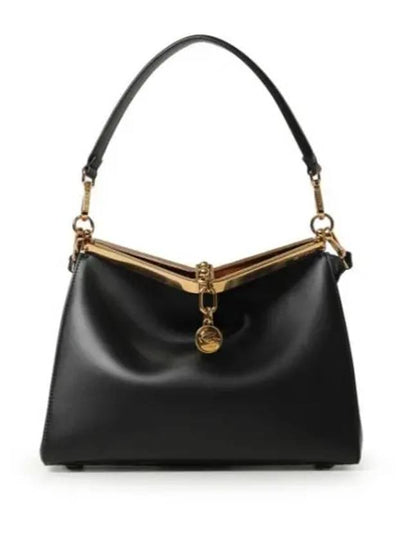 Vela Leather Medium Shoulder Bag Black - ETRO - BALAAN 2