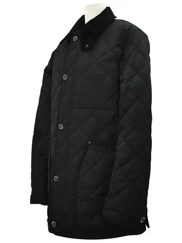 Long Sleeved Quilted Jacket Black - BURBERRY - BALAAN 3