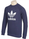 Trefoil Crew Sweatshirt Navy - ADIDAS - BALAAN 3