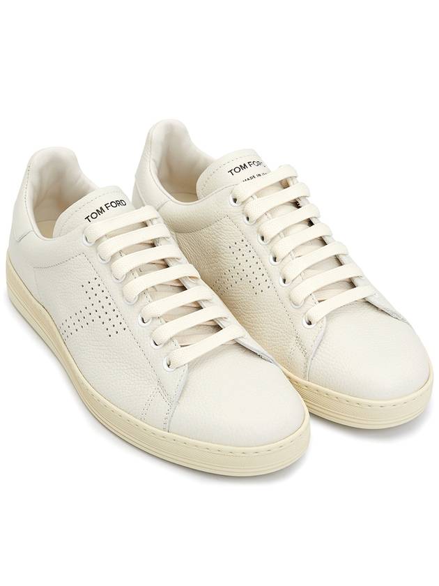 Grain Leather Low Top Sneakers White - TOM FORD - BALAAN 4