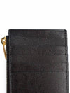 Monogram Fragment Zipper Card Wallet Black - SAINT LAURENT - BALAAN 7