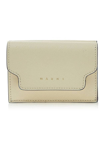 Saffiano Leather Trifold Half Wallet Shell - MARNI - BALAAN 2