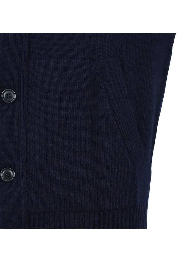 Men's Lens Wappen Lambswool Cardigan Navy - CP COMPANY - BALAAN 9