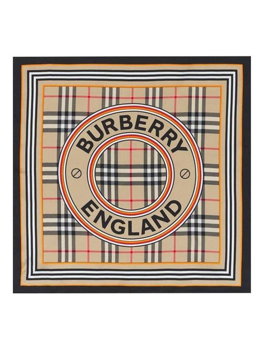 Montage Print Silk Small Square Scarf Archive Beige - BURBERRY - BALAAN 1