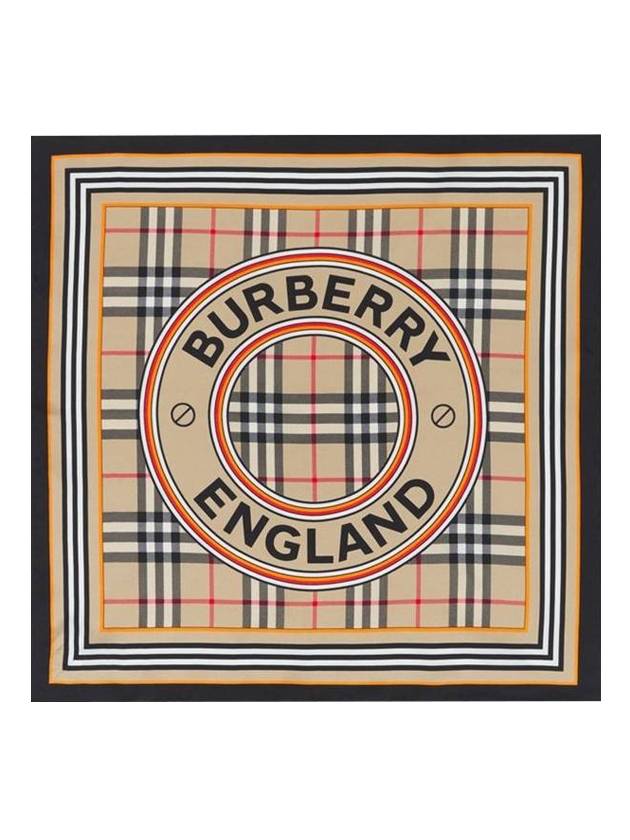 Montage Print Silk Small Square Scarf Archive Beige - BURBERRY - BALAAN 1