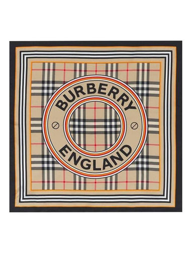 Montage Print Silk Small Square Scarf Archive Beige - BURBERRY - BALAAN 1