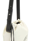 Rive Gauche Laced Leather Bucket Bag Cream - SAINT LAURENT - BALAAN 11