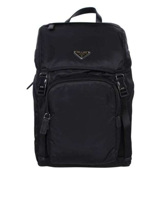 Re-Nylon Saffiano Leather Backpack Black - PRADA - BALAAN 2