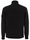 Wappen High Neck Button Up Wool Cardigan Black - STONE ISLAND - BALAAN 3