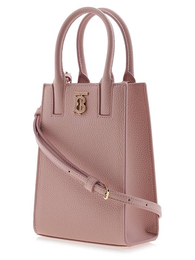 Micro Frances Leather Tote Bag Pink - BURBERRY - BALAAN 3