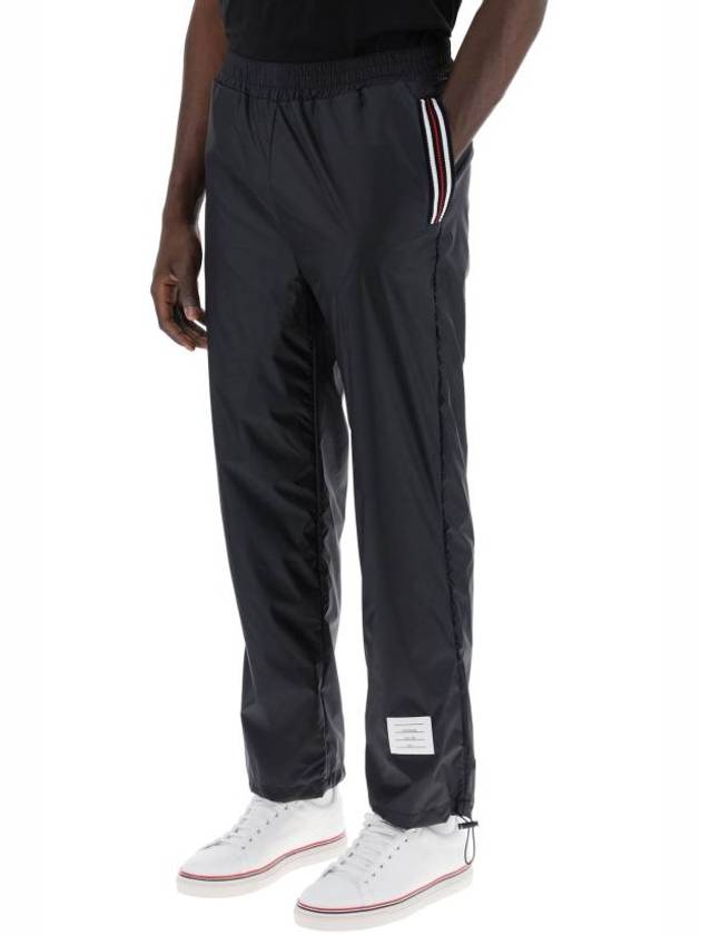 Logo Patch Ripstop Cricket Stripe Track Pants Navy - THOM BROWNE - BALAAN 5